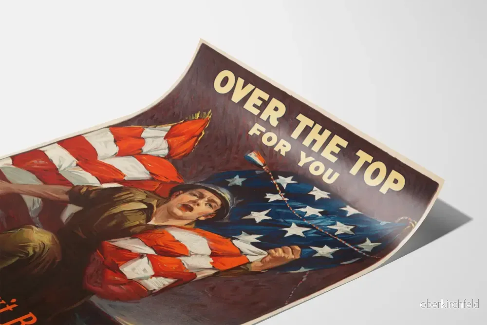 Vintage patriotisk affisch US tredje lån Liberty Bonds - Bild 3