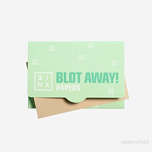 3INA MAKEUP The Blot Away! Papers Mjukgörande papper för borttagning av överflödig glans ansiktet Vegan Cruelty Free 8435446410137