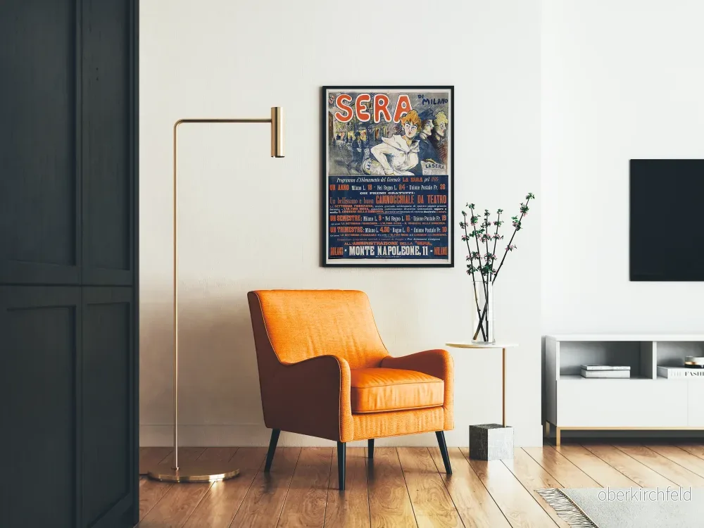 Vintageposter La Sera di Milano för väggdekoration - Bild 2