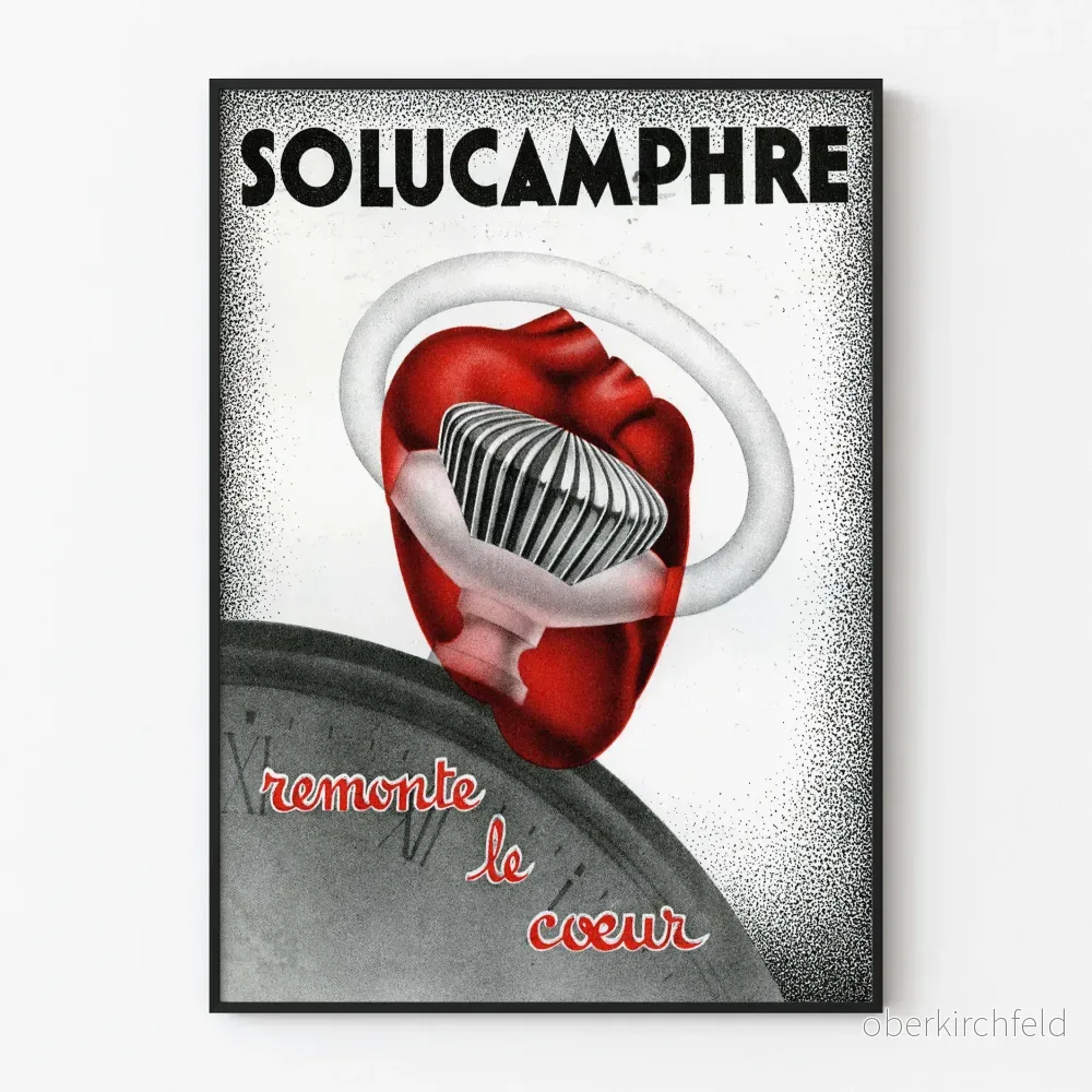 Vintageposter Solucamphre, återställer hjärtat