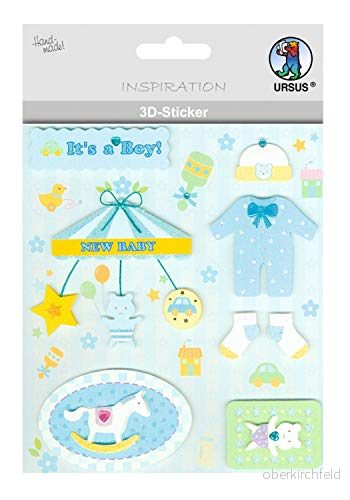 3D Sticker Baby, består av flera nivåer, högkvalitativa material, självhäftande, för dekoration gratulationskort, scrapbooking och andra pysselarbete 4008525694472 3D Sticker Baby, består av flera nivåer, högkvalitativa material, självhäftande, för dekoration gratulationskort, scrapbooking och andra pysselarbete 4008525694472