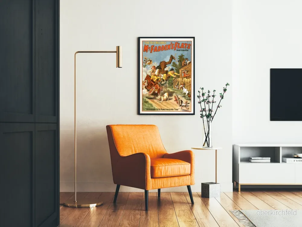 Vintage humoristisk poster McFadden's Flats - Retro väggdekoration - Bild 2