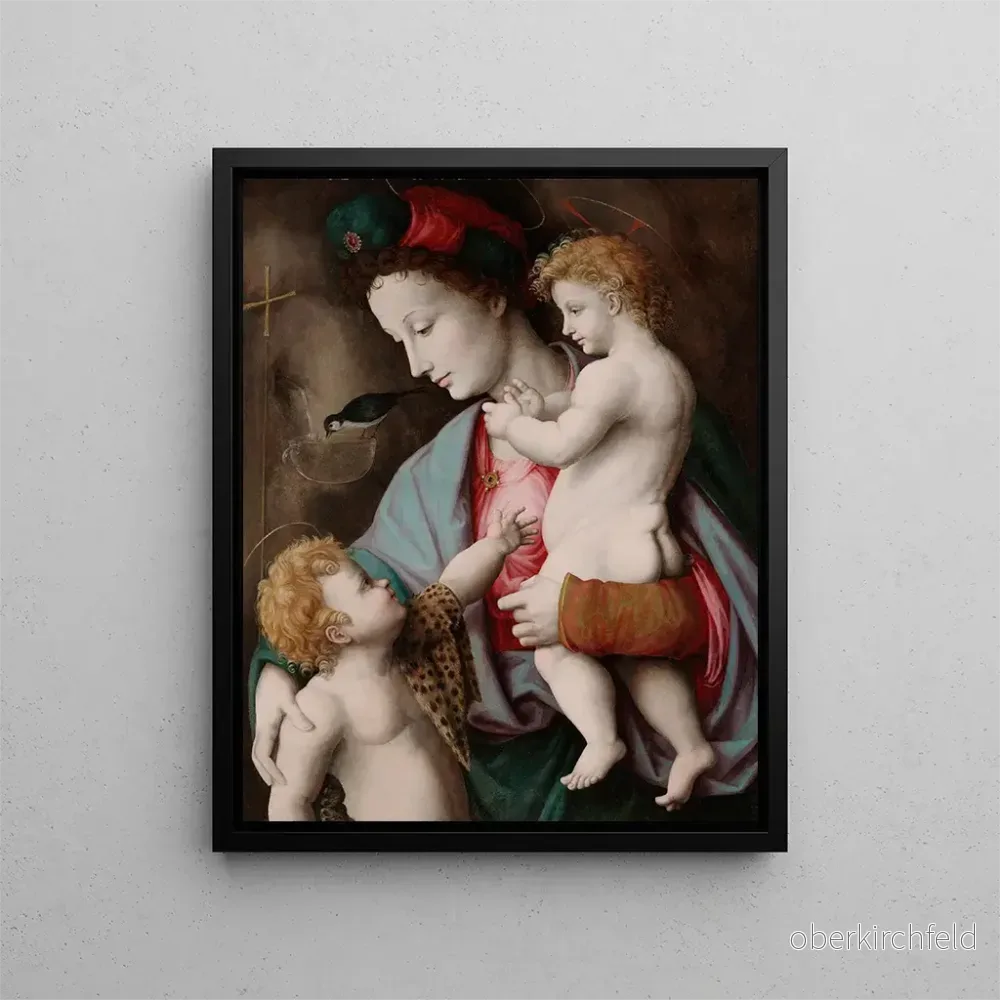Målning La Vierge à l'Enfant avec saint Jean-Baptiste - Bacchiacca | Konsttryck