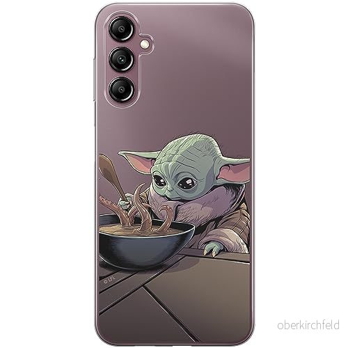 ERT GROUP mobiltelefonfodral för Samsung A14 4G/5G originalt och officiellt licensierat Star Wars mönster Baby Yoda 027 optimalt anpassad till formen på mobiltelefonen, gedeeltelijk transparant 5905511824693