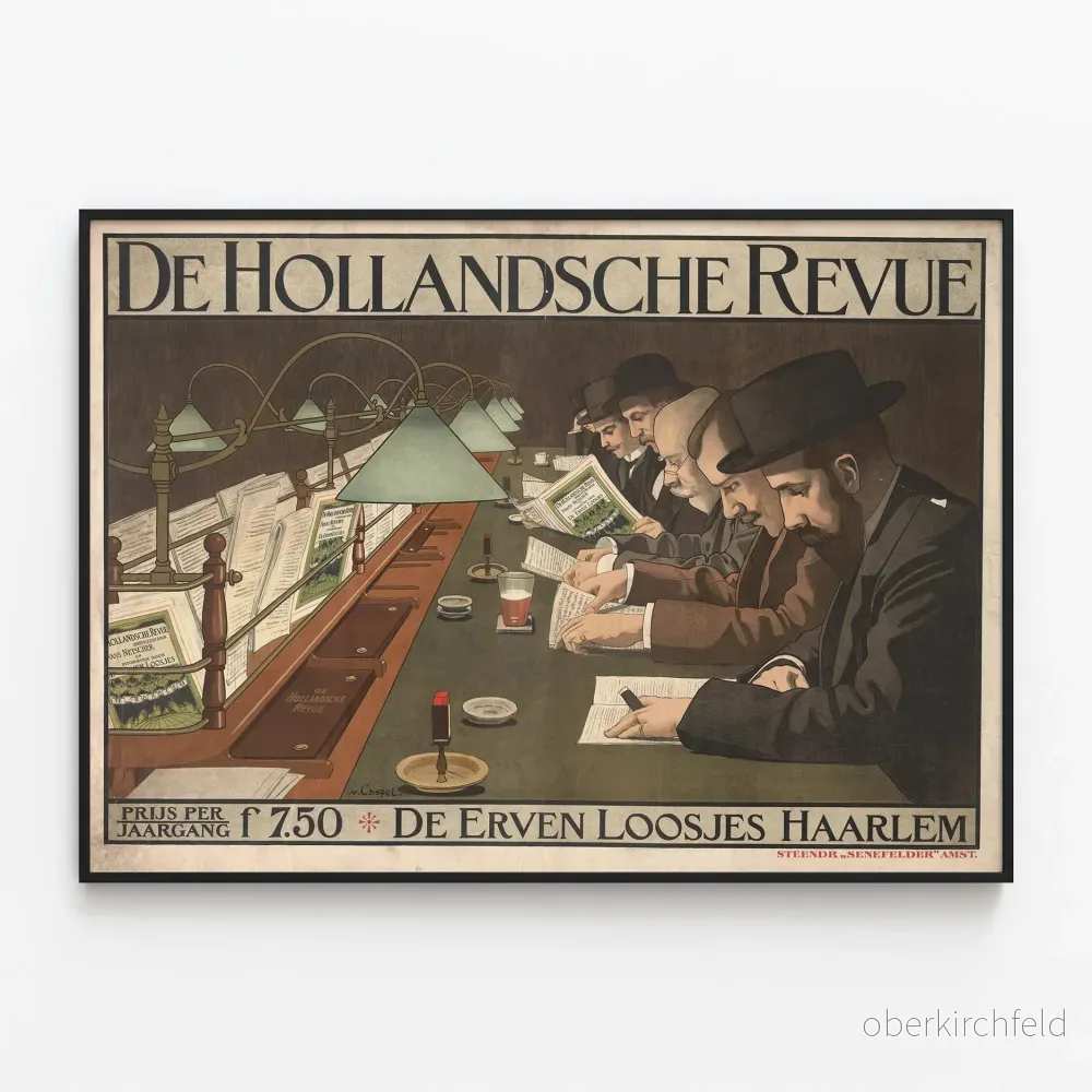 Vintageposter De Hollandsche Revue retro väggdekoration Vintageposter De Hollandsche Revue retro väggdekoration