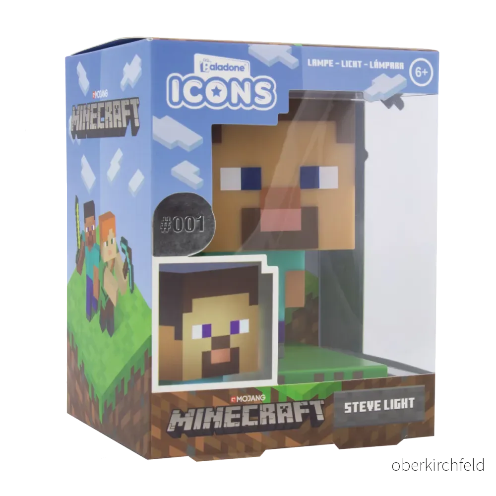 Paladone Minecraft Steve – 3D Icon Light – Flerfärgad 5055964742287 Paladone Minecraft Steve – 3D Icon Light – Flerfärgad 5055964742287