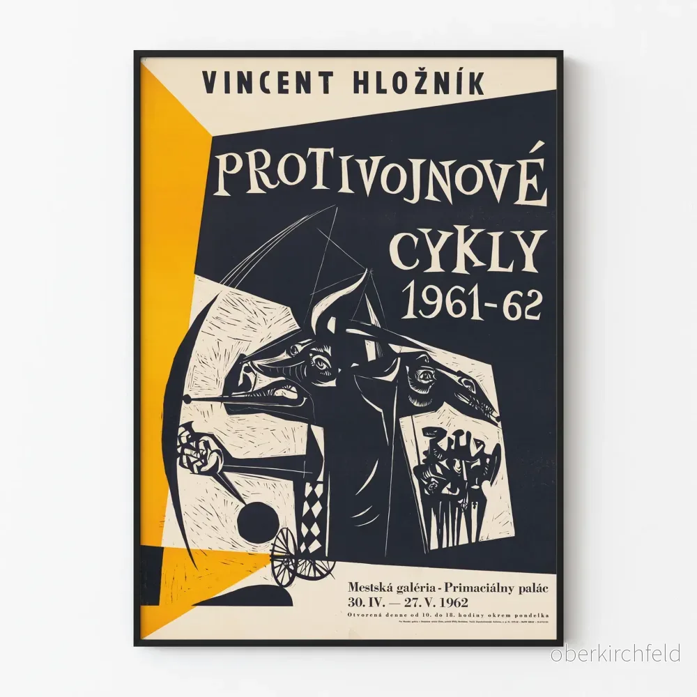 Konstnärlig poster Vinvent Hložník Motståndscykler 1961–62