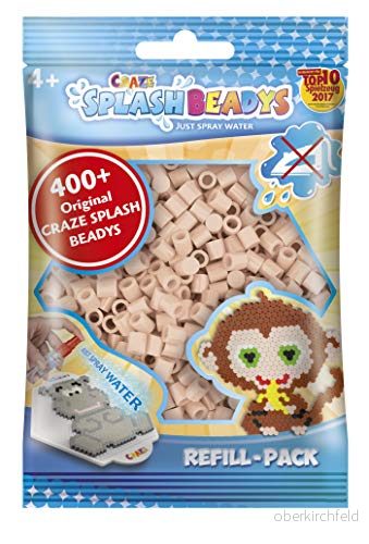 CRAZE SPLASH BEADYS påfyllningsset ersättningspärlor hudfärger hud refill pack pysselpärlor strykpärlor utan strykning 11454 4059779011454