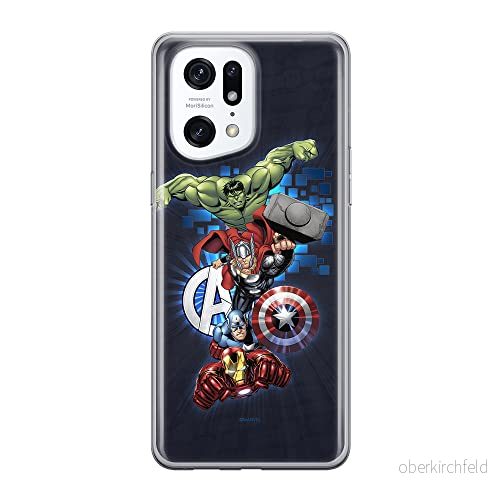 ERT GROUP mobiltelefonfodral för Oppo FIND X5 PRO originalt och officiellt licensierat Marvel mönster Avengers 001 optimalt anpassad till formen på mobiltelefonen, fodral tillverkad av TPU plast 5905511404710