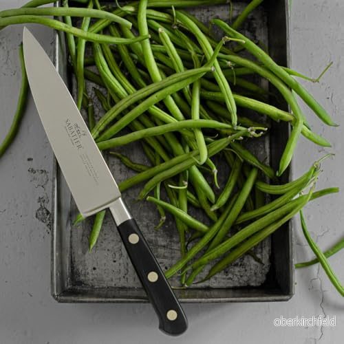 Sabatier Ideal Kockkniv, 100% Smidd, 15 Cm, Blad I Rostfritt Stål Och Nitar Mässing, Idealisk För Att Finhacka, Skiva Hacka Med Precision, Tillverkad Frankrike 3269417112806