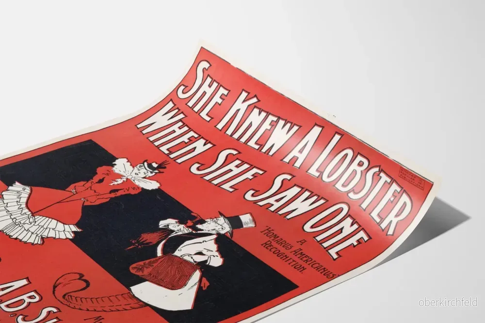 Vintageposter She Knew a Lobster dekorativ - Bild 3