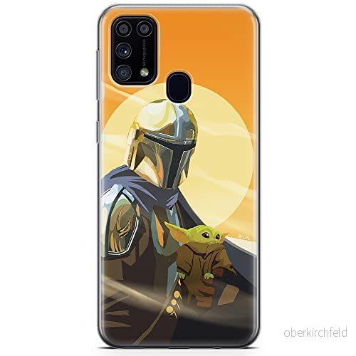 ERT GROUP mobiltelefonfodral för Samsung M31 originalt och officiellt licensierat Star Wars mönster Baby Yoda 020 optimalt anpassad till formen på mobiltelefonen, fodral tillverkad av TPU plast 5904805068966