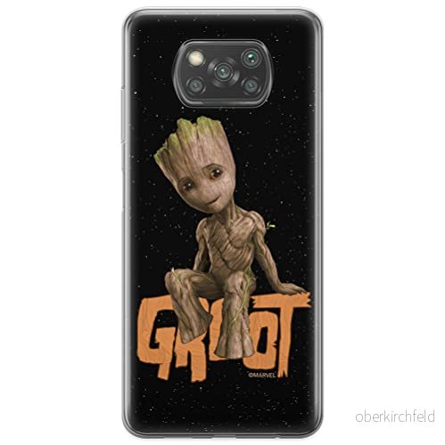 ERT GROUP mobiltelefonfodral för Xiaomi POCOPHONE X3 originalt och officiellt licensierat Marvel mönster Groot 005 optimalt anpassad till formen på mobiltelefonen, fodral tillverkad av TPU plast 5904805357671