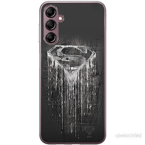ERT GROUP mobiltelefonfodral för Samsung A14 4G/5G originalt och officiellt licensierat DC mönster Superman 003 optimalt anpassad till formen på mobiltelefonen, fodral tillverkad av TPU plast 5905511823382