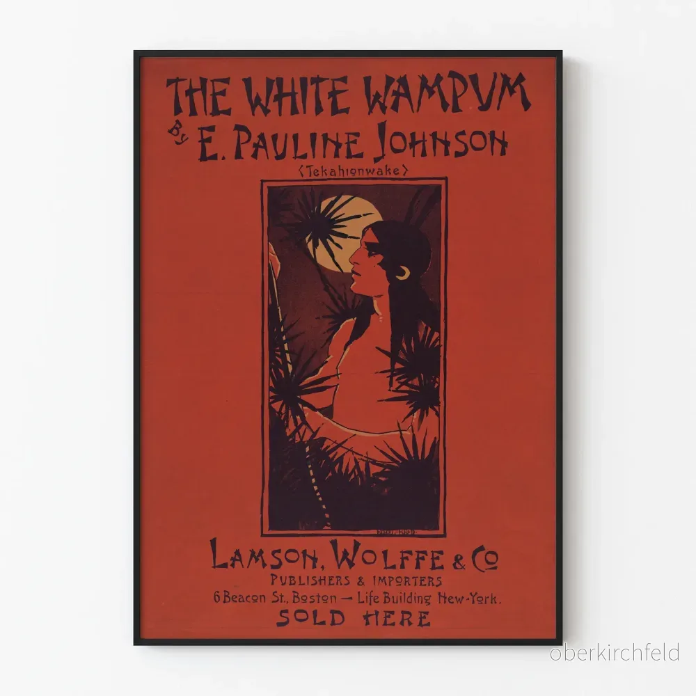Vintageposter The White Wampum av E. Pauline Johnson Tekahionwake