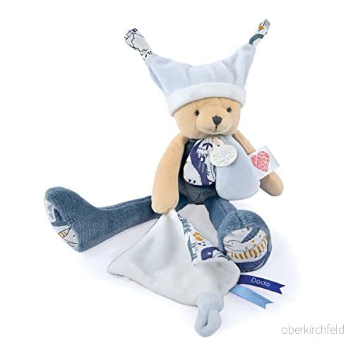 Doudou et Compagnie Les Petits Futés blå björn trosor 3 berättelser 35 cm födelsedagspresent DC4062 3700335240627
