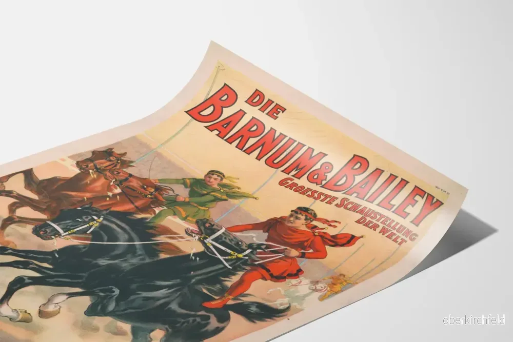 Vintageposter Barnum & Bailey hästkapplöpning romersk - Bild 3
