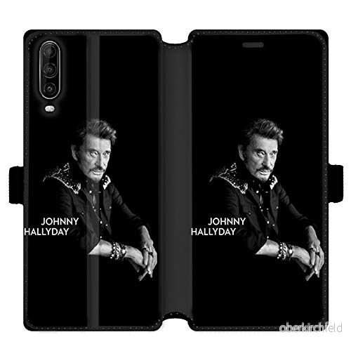 Cokitec läderfodral plånbok för Wiko View 4/View 4 Lite Johnny Hallyday svart 3614849882115