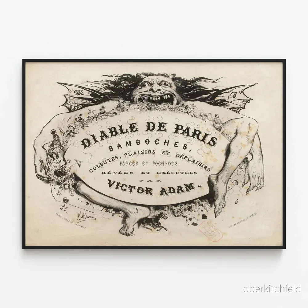 Vintageposter Diable de Paris – Farser och nöjen av Victor Adam