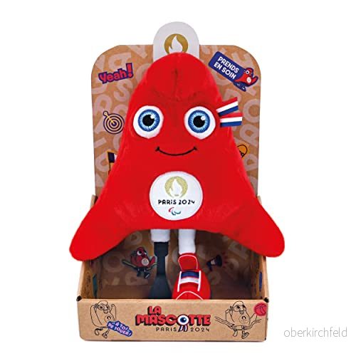 Doudou et Compagnie Licens JO Paris 2024 Phryge, Para 28CM display, JO2501, röd, 28 3700335255010
