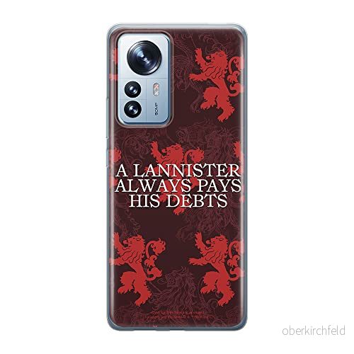 ERT GROUP mobiltelefonfodral för Xiaomi 12 / 12X originalt och officiellt licensierat Game of Thrones mönster 018 optimalt anpassad till formen på mobiltelefonen, fodral tillverkad av TPU plast 5905511486679