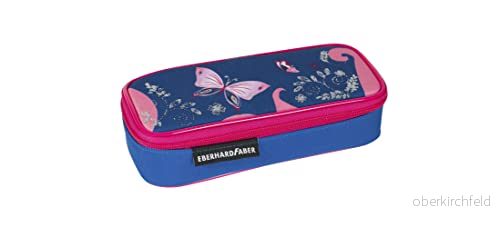 Eberhard Faber 577472 pennfodral med fjärilsmotiv, dragkedja, stort huvudfack och dragkedja på insidan, för förskola skola 4087205774727