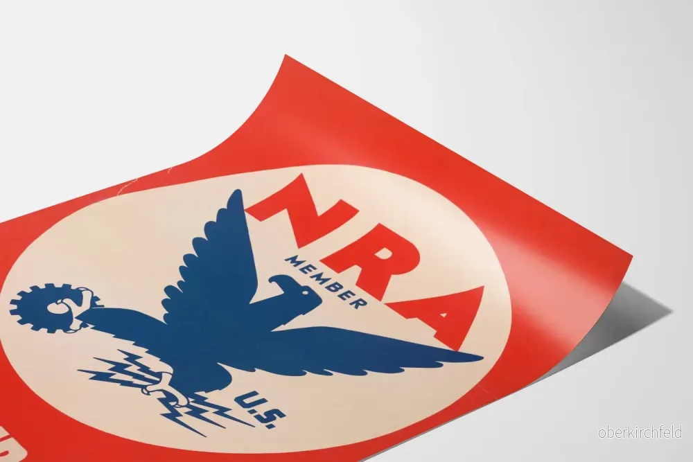 Väggposter NRA-medlem Vi gör vår del vintage röd och blå - Bild 3