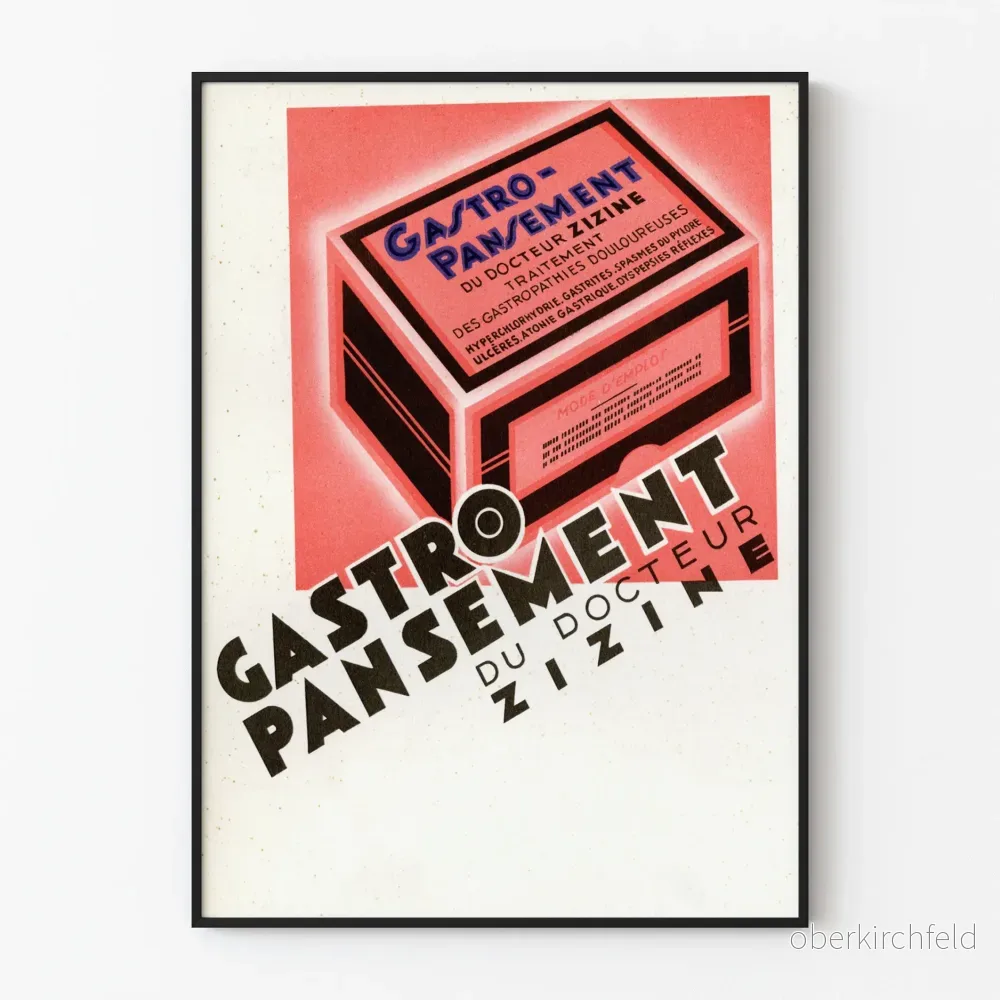 Vintageposter Gastro-Pansement av Dr. Zizine