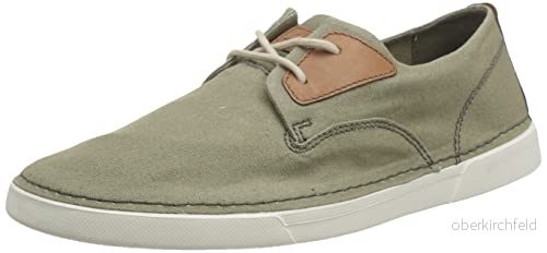 Clarks Gereld Tie sneakers för män, Olivtextil, 46 EU 5059680438875