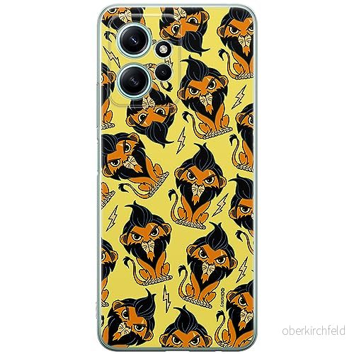 ERT GROUP mobiltelefonfodral för Xiaomi REDMI NOTE 12 4G originalt och officiellt licensierat Disney mönster Scar 002 optimalt anpassad till formen på mobiltelefonen, fodral tillverkad av TPU plast 5905511947637