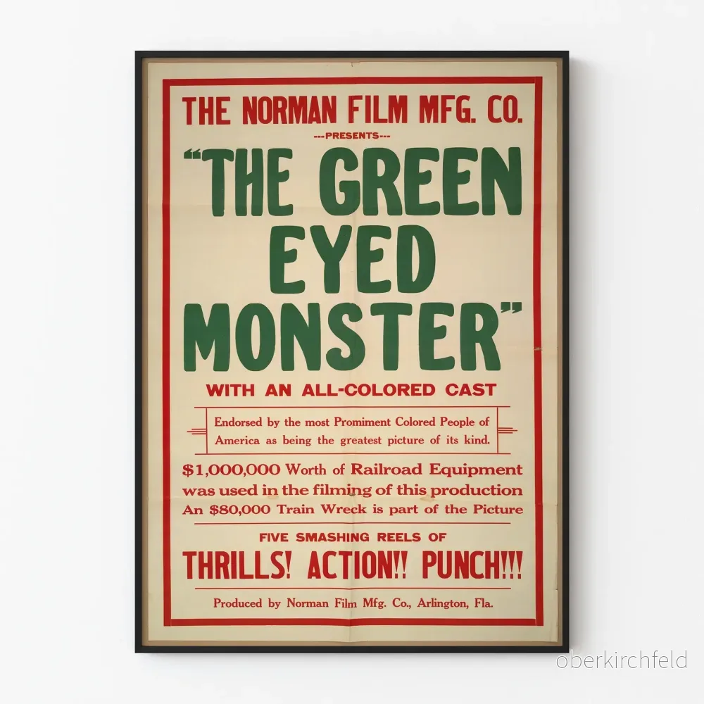 Vintageposter The Green Eyed Monster - Väggdekoration för Retrofilm
