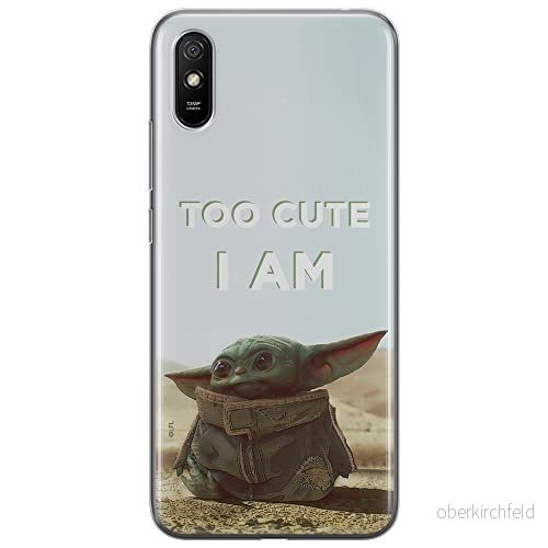 ERT GROUP mobiltelefonfodral för Xiaomi REDMI 9A originalt och officiellt licensierat Star Wars mönster Baby Yoda 004 optimalt anpassad till formen på mobiltelefonen, fodral tillverkad av TPU plast 5903040369418