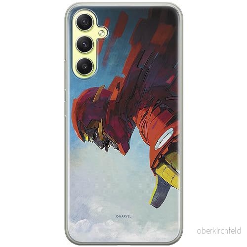 ERT GROUP mobiltelefonfodral för Samsung A34 5G originalt och officiellt licensierat Marvel mönster Iron Man 015 optimalt anpassad till formen på mobiltelefonen, fodral tillverkad av TPU plast 5905511789992