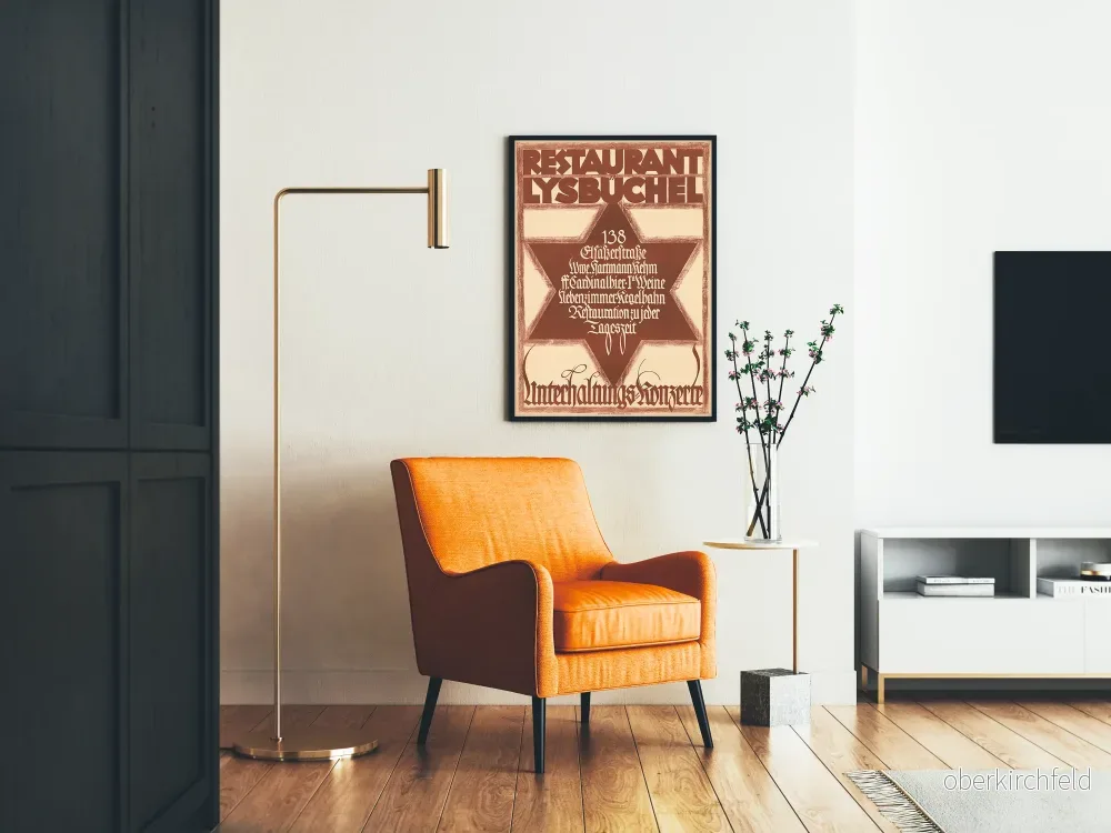 Vintageposter för restaurang Lysbüchel väggdekoration - Bild 2