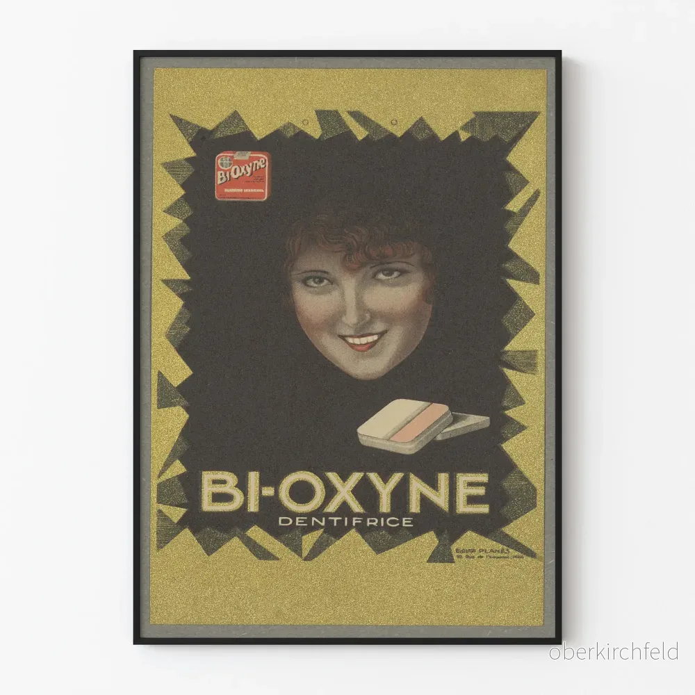 Vintageposter för BI-OXYNE tandkräm dekorativ