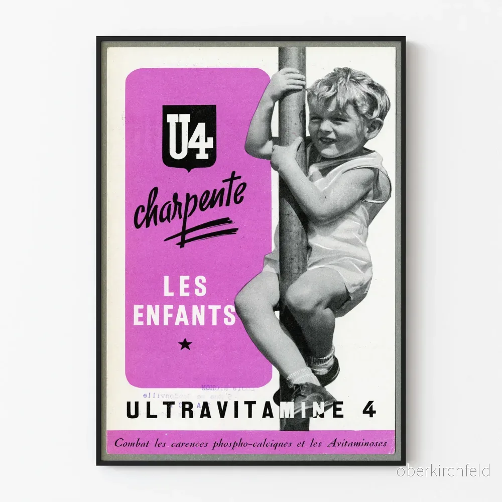 Vintageposter Ultravitaline 4 för barn – retro väggdekoration
