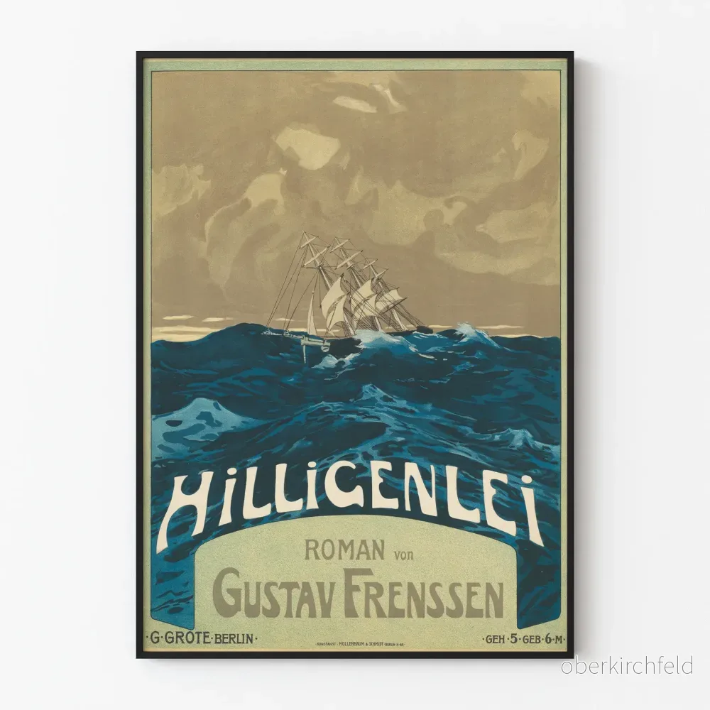 Vintageposter Hilligenlei – Maritim väggdekoration