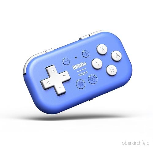 8Bitdo Micro Bluetooth Gamepad Pocket sized Mini Controller for Switch, Android, and Raspberry Pi, Support Keyboard Mode (Blue) 6922621503576 8Bitdo Micro Bluetooth Gamepad Pocket sized Mini Controller for Switch, Android, and Raspberry Pi, Support Keyboard Mode (Blue) 6922621503576