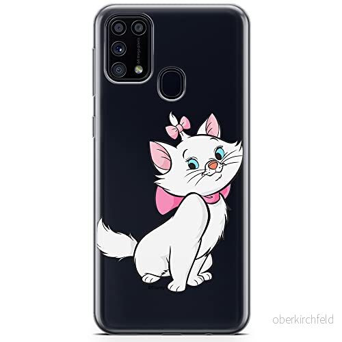 ERT GROUP mobiltelefonfodral för Samsung M31 originalt och officiellt licensierat Disney mönster Marie 007 optimalt anpassad till formen på mobiltelefonen, gedeeltelijk transparant 5905131129703