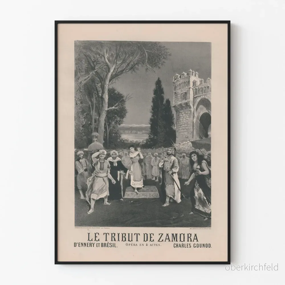 Vintageposter Le Tribut de Zamora - Teaterväggdekoration
