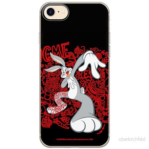 ERT GROUP mobiltelefonfodral för Iphone 7/8/ SE 2/ 3 originalt och officiellt licensierat Looney Tunes mönster Bugs 018 anpassad till formen på mobiltelefonen, fodral tillverkad av TPU plast 5905795081768