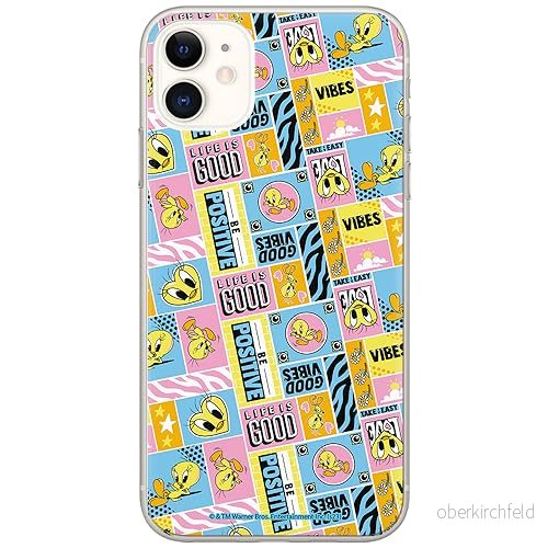 ERT GROUP mobiltelefonfodral för Iphone 11 originalt och officiellt licensierat Looney Tunes mönster Tweety 012 optimalt anpassad till formen på mobiltelefonen, fodral tillverkad av TPU plast 5905795093778