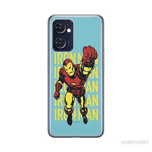 ERT GROUP mobiltelefonfodral för Oppo RENO 7 5G originalt och officiellt licensierat Marvel mönster Iron Man 009 optimalt anpassad till formen på mobiltelefonen, fodral tillverkad av TPU plast 5905511308643