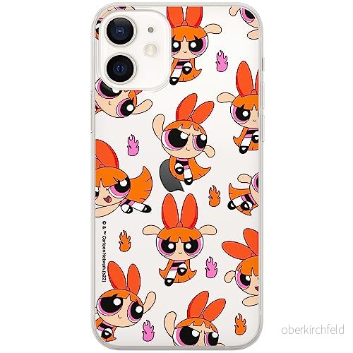 ERT GROUP mobiltelefonfodral för Iphone 12 Mini originalt och officiellt licensierat The Powerpuff Girls mönster 007, gedeeltelijk transparant 5905511957247