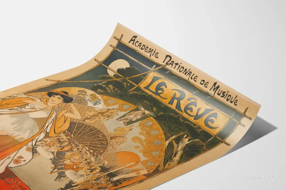 Dekorativ poster Le Rêve - Art Nouveau-stil Musik och Dans - Bild 3
