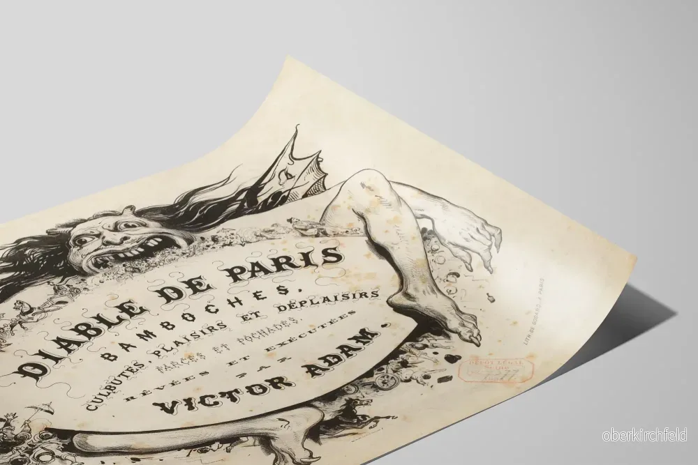 Vintageposter Diable de Paris – Farser och nöjen av Victor Adam - Bild 2