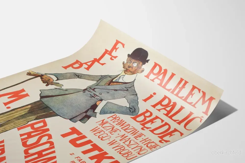 Vintageaffisch för elegant man med käpp och monocle - Bild 3