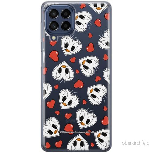 ERT GROUP mobiltelefonfodral för Samsung M53 5G originalt och officiellt licensierat Looney Tunes mönster Tweety 018 optimalt anpassad till formen på mobiltelefonen, gedeeltelijk transparant 5905795122539