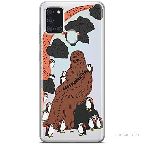 ERT GROUP mobiltelefonfodral för Samsung A21s originalt och officiellt licensierat Star Wars mönster Chewbacca 006 optimalt anpassad till formen på mobiltelefonen, gedeeltelijk transparant 5903040261439