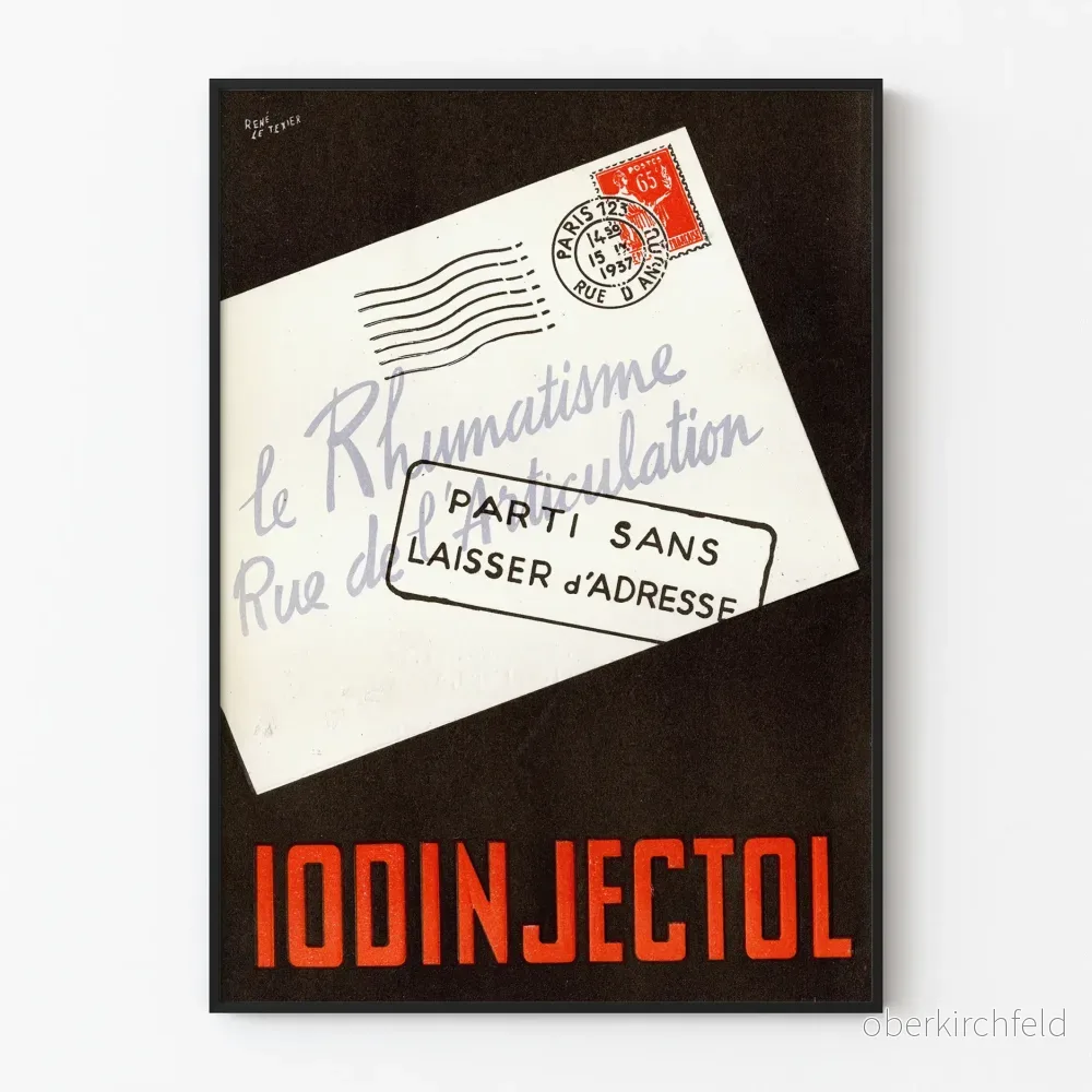 Vintageposter Iodinjectol av René Le Tétier